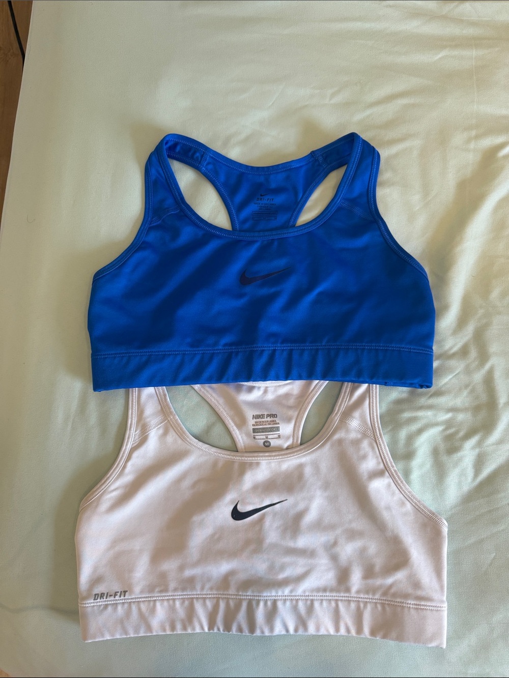 Nike Racerback Sports Bras - Royal Blue & white
